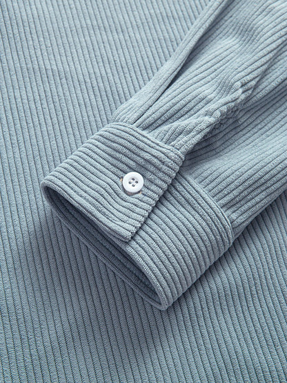 Corduroy Patchwork Shirt & Straight Leg Corduroy Pants