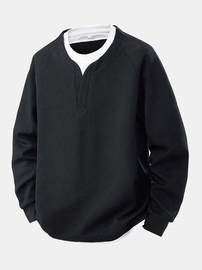 Raglan Sleeve 2 In 1 Waffle T-Shirt