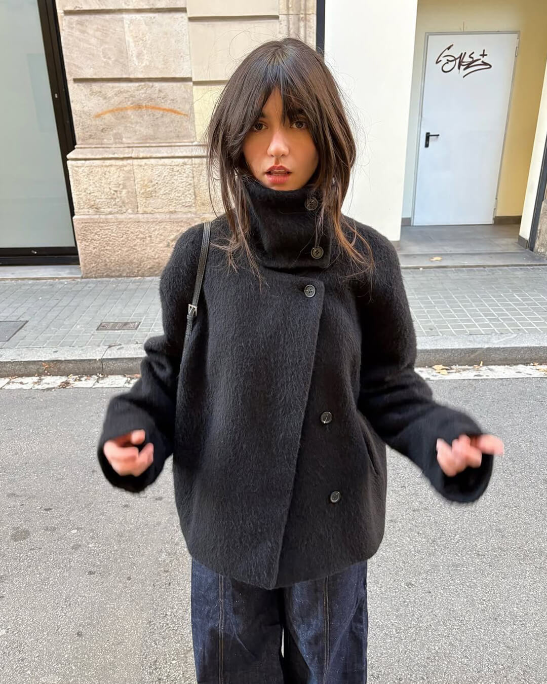 Rosalia Elegant Jacket with Stand Collar